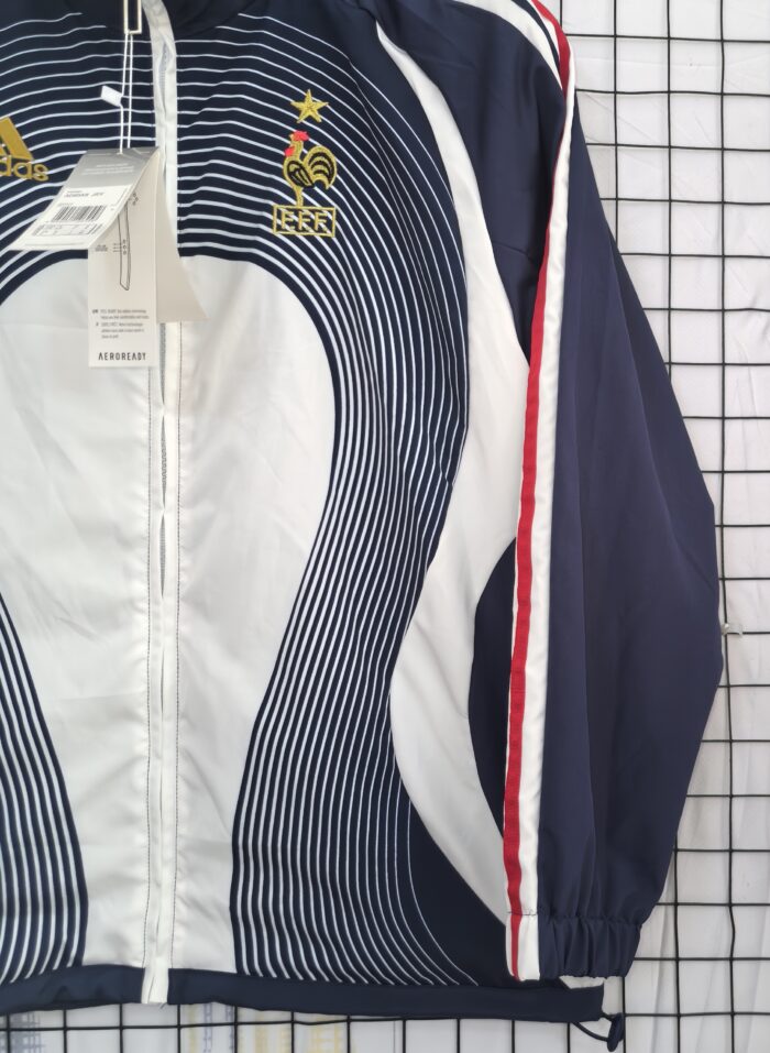 Retro France 2006 World Cup Windbreaker Blue Jacket