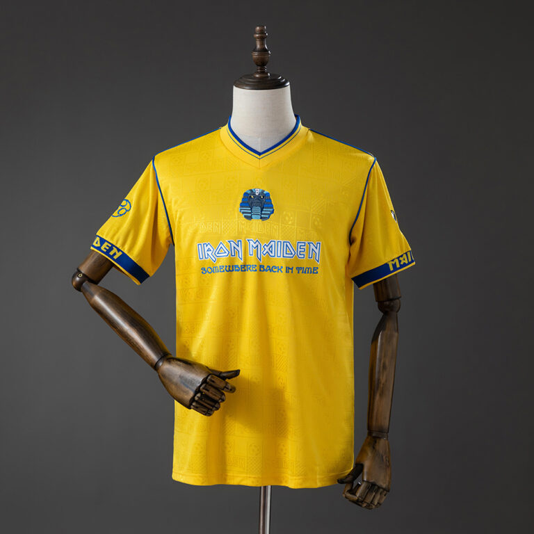 Retro Girona 2008 West Ham United Yellow Iron Maiden Jersey