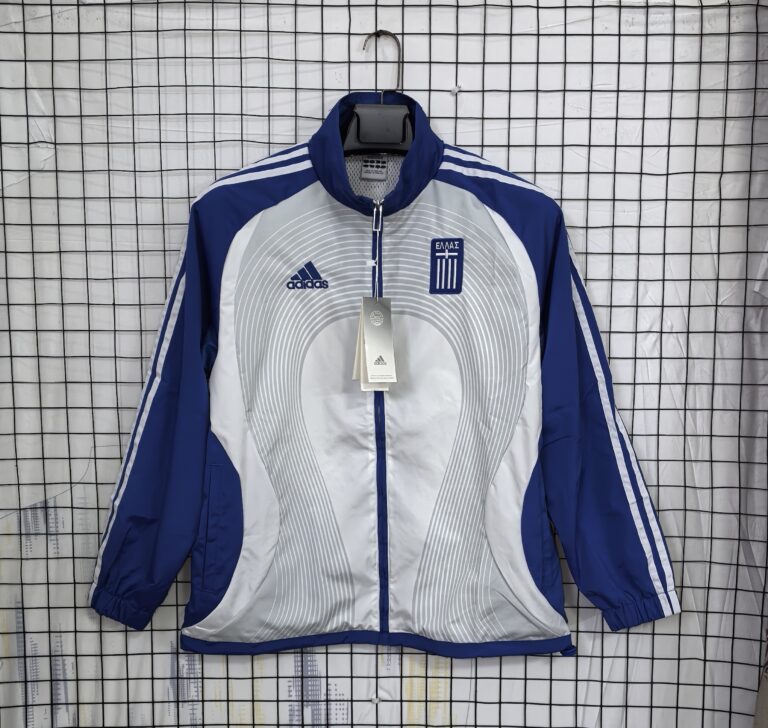 Retro Greece 2006 World Cup Blue Windbreaker Blue Jacket