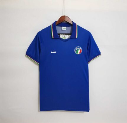 Retro Italy 1990 World Cup Home blue Jersey