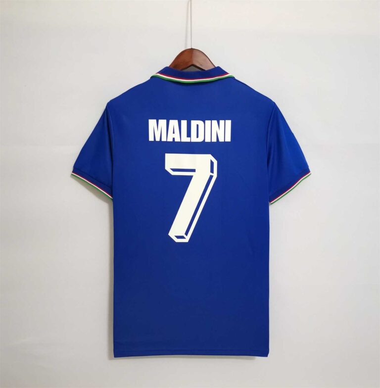 Retro Italy 1990 World Cup Home blue Jersey