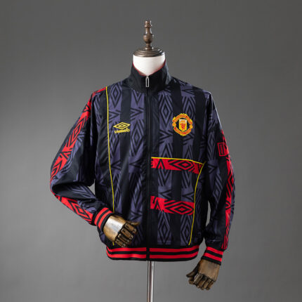Retro Manchester United 1992/94 Windbreaker Black Jacket