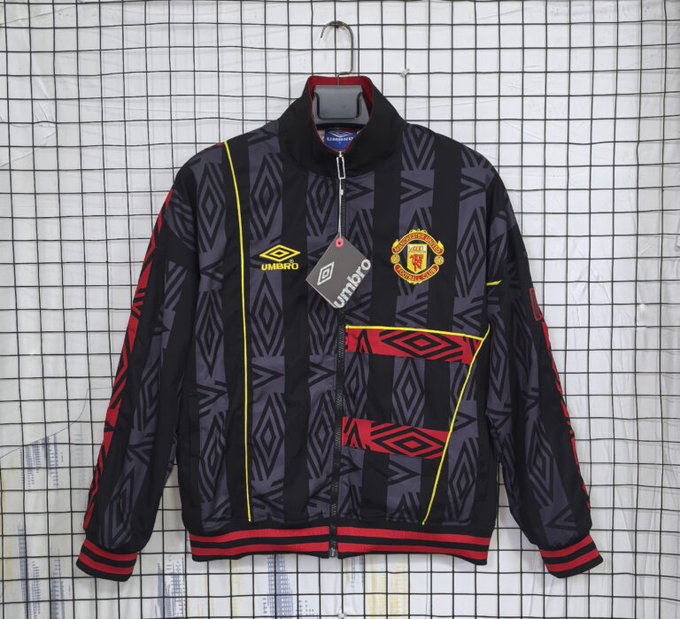 Retro Manchester United 1993/94 Windbreaker Black Jacket