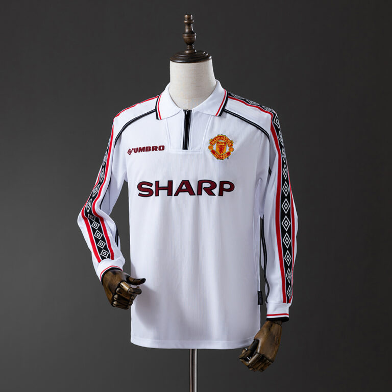 Retro Manchester United 1998/99 White Long Sleeve Jersey