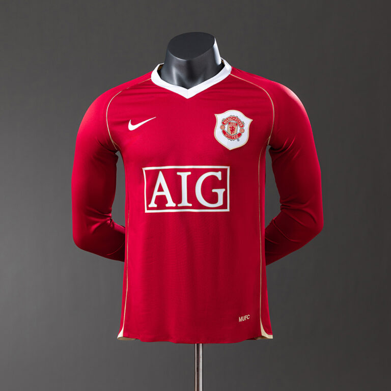 Retro Manchester United 2006/07 Home Long Sleeve Jersey Player Version