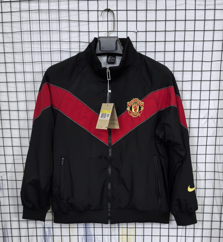 Retro Manchester United 2006/07 Windbreaker Black Jacket