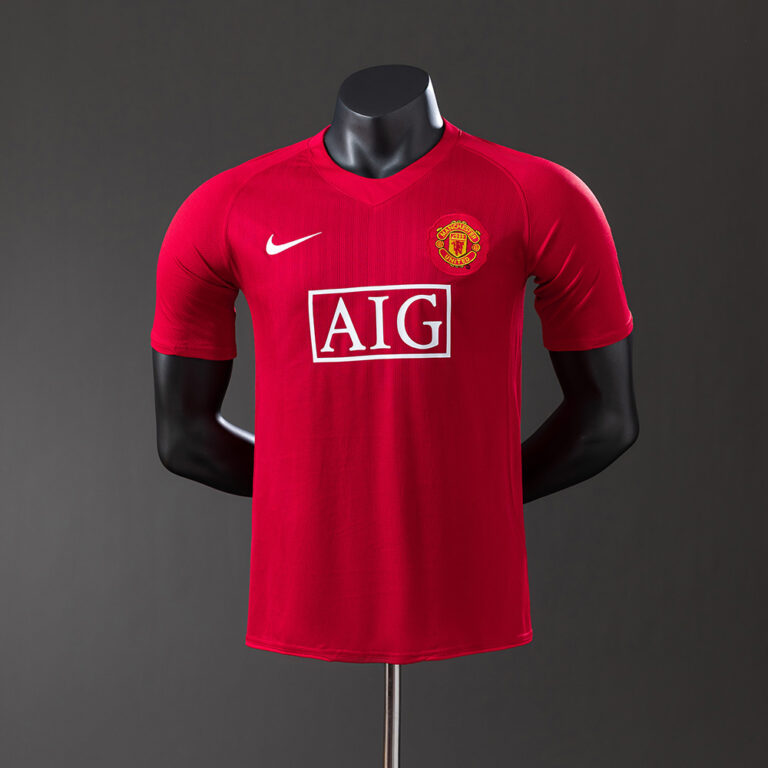 Retro Manchester United 2007/08 Home Jersey Player Version