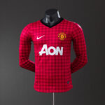 Retro Manchester United 2012/13 Home Long Sleeve Jersey Player Version