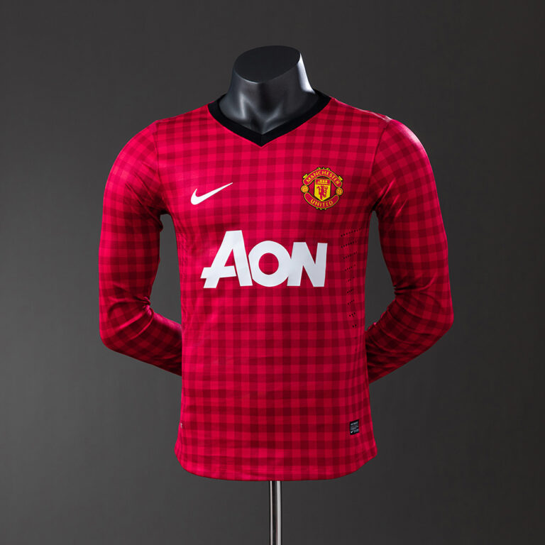 Retro Manchester United 2012/13 Home Long Sleeve Jersey Player Version