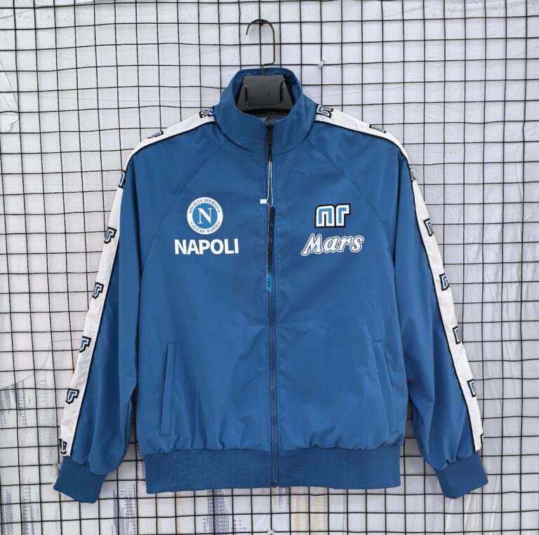 Retro Napoli 1988 Windbreaker Blue Jacket