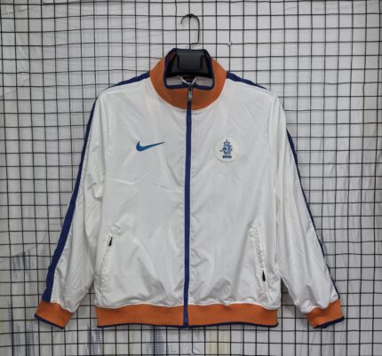 Retro Netherlands 2010 World Cup World Cup Windbreaker White Jacket