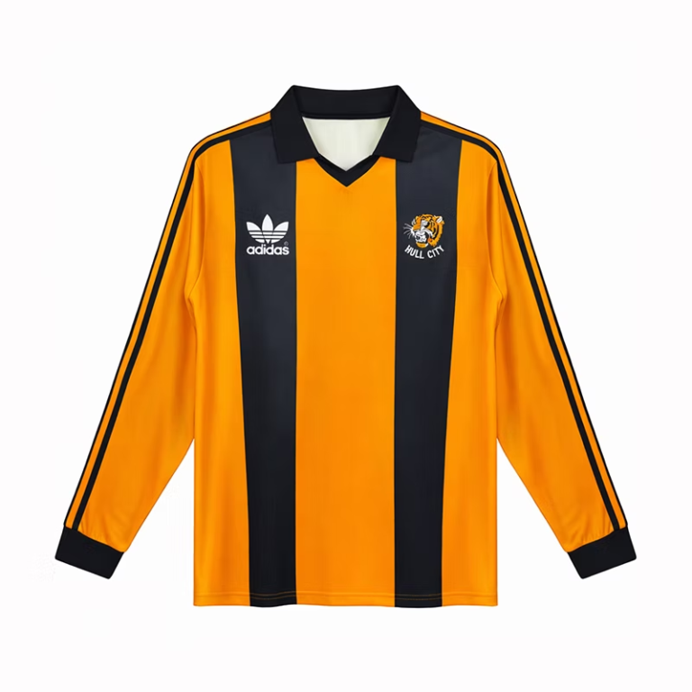 Retro OGC Nice 1981/82 Home Hull City Long Sleeve Jersey