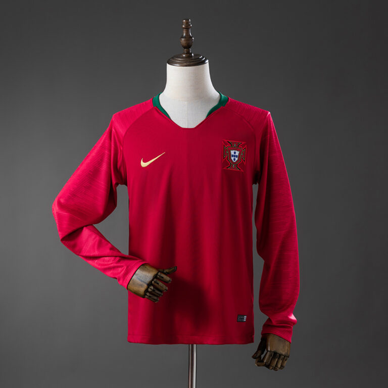 Retro Portugal 2018 World Cup Home Long Sleeve Jersey