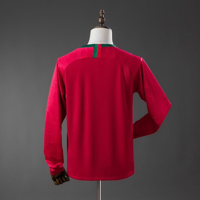 Retro Portugal 2018 World Cup Home Long Sleeve Jersey