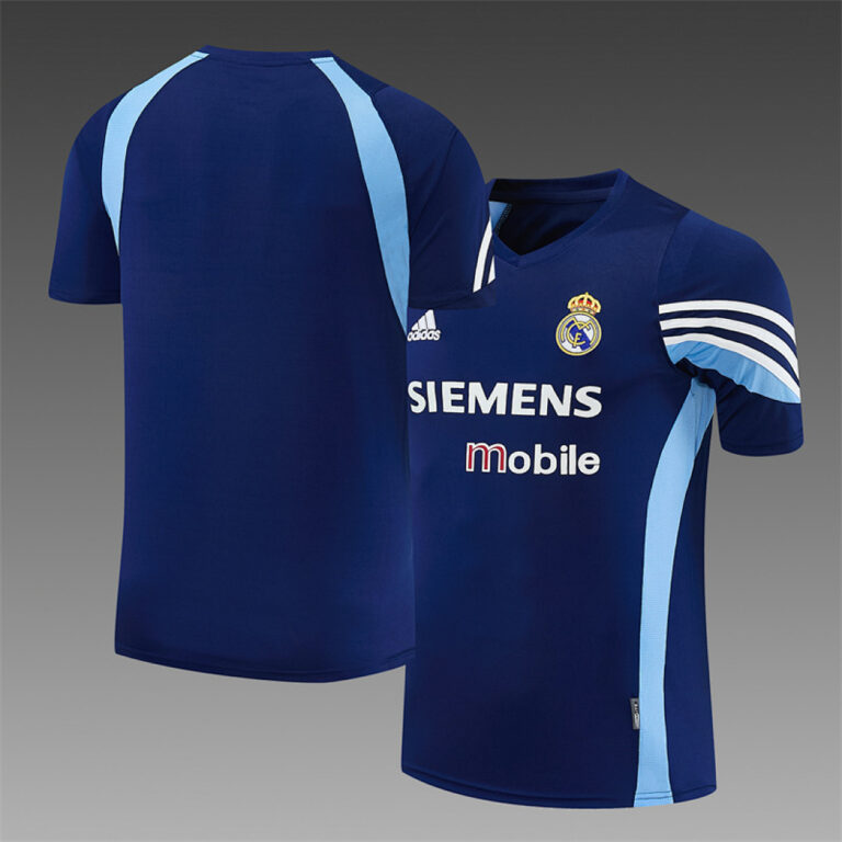 Retro Real Madrid 2003/04 Royal Blue Training Jersey