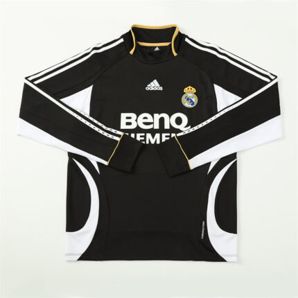 Retro Real Madrid 2006/07 Black Long Sleeve Training Jersey