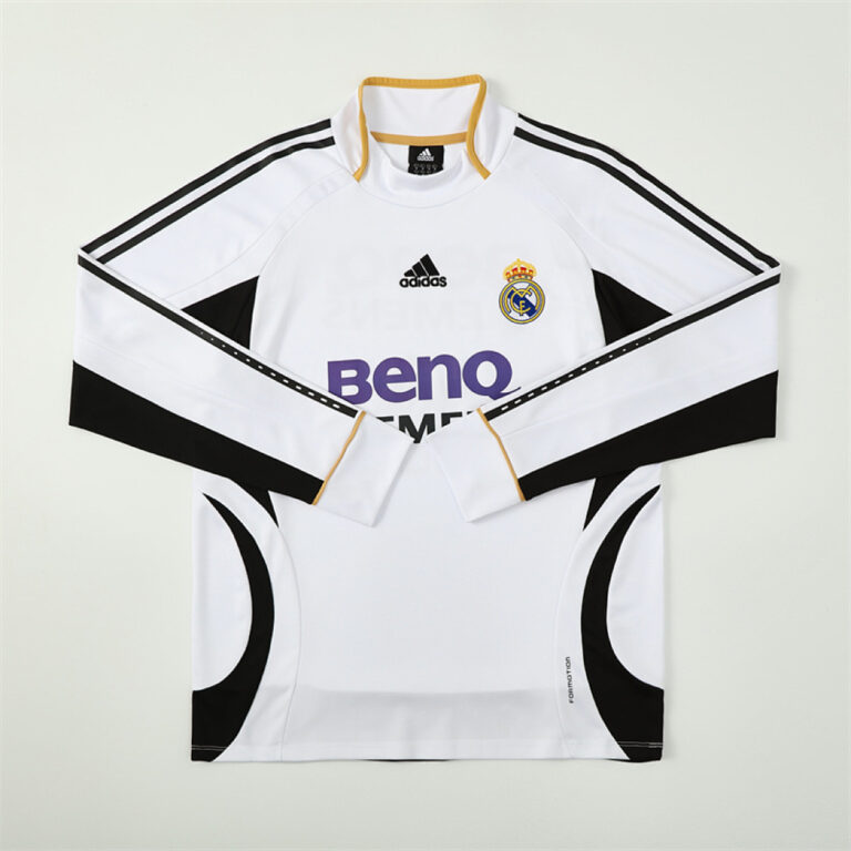 Retro Real Madrid 2006/07 White Long Sleeve Training Jersey