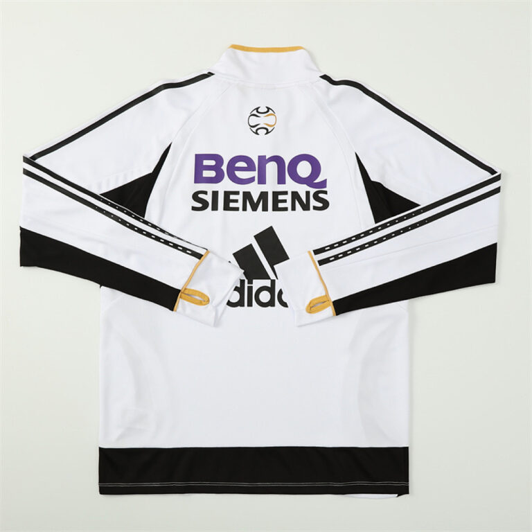 Retro Real Madrid 2006/07 White Long Sleeve Training Jersey