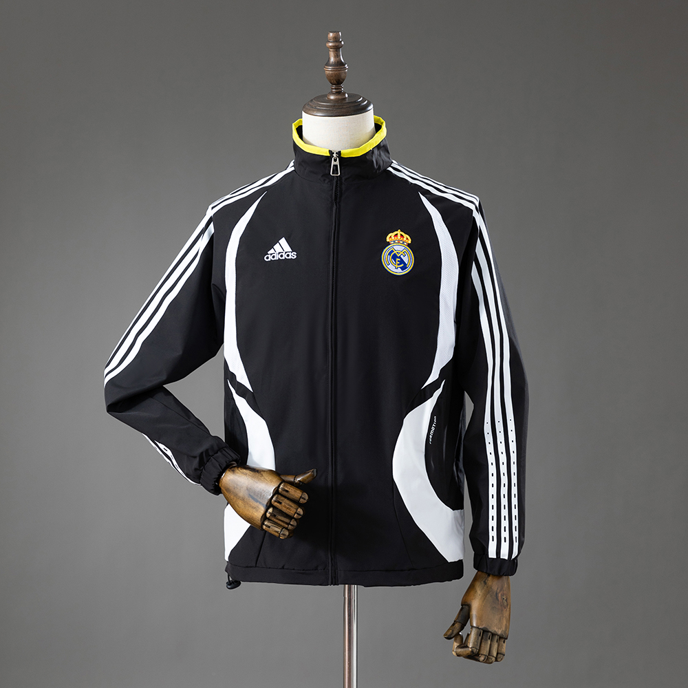 Retro Real Madrid 2006/07 Windbreaker – Black Jacket Retro Real Madrid 2006/07 Windbreaker – Black Jacket