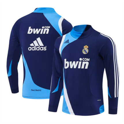 Retro Real Madrid 2007/08 Royal Blue Long Sleeve Training Jersey