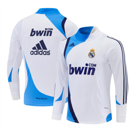 Retro Real Madrid 2007/08 White Long Sleeve Training Jersey