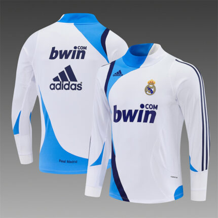 Retro Real Madrid 2007/08 White Long Sleeve Training Jersey