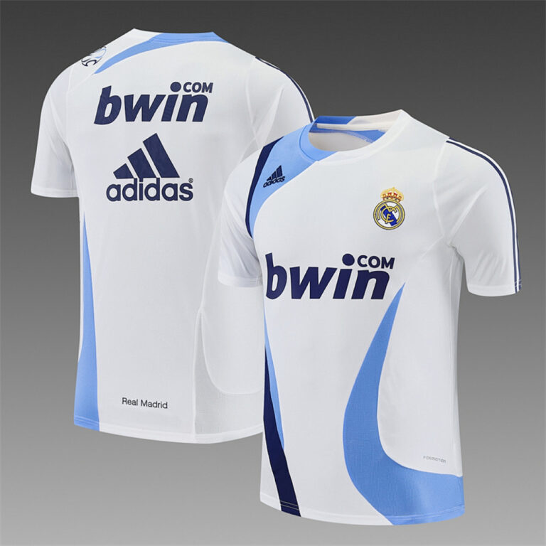Retro Real Madrid 2007/08 White Training Jersey