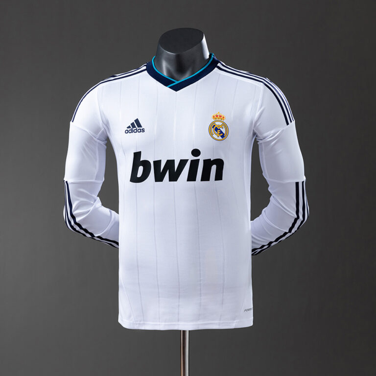 Retro Real Madrid 2012/13 Home Long Sleeve Jersey Player Version