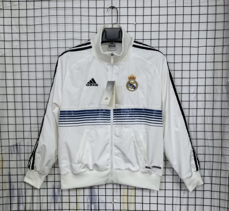 Retro Real Madrid 2012/13 Windbreaker White Jacket