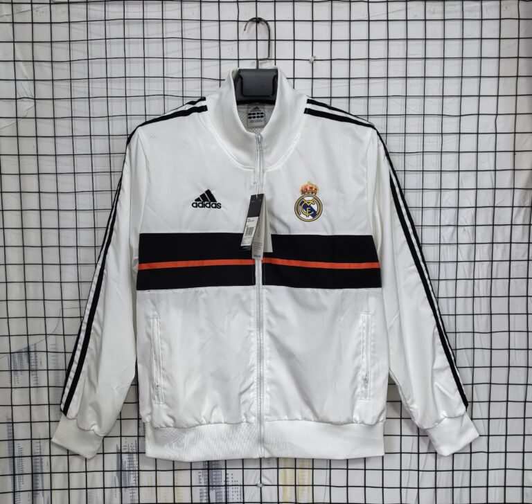 Retro Real Madrid 2013/20 Windbreaker White Jacket