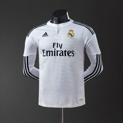 Retro Real Madrid 2014/15 Home Long Sleeve Jersey Player Version