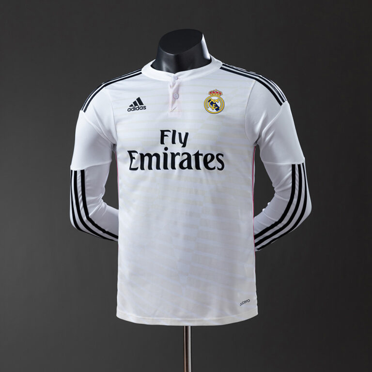 Retro Real Madrid 2014/15 Home Long Sleeve Jersey Player Version