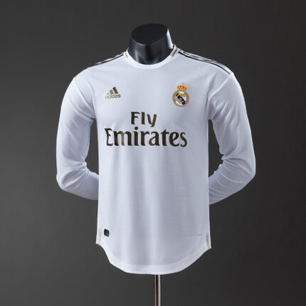 Retro Real Madrid 2019/20 Home Long Sleeve Jersey Player Version