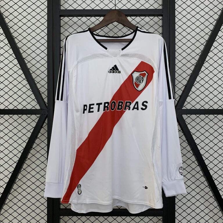 Retro River Plate 2006/07 Home Long Sleeve Jersey