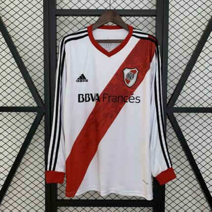 Retro River Plate 2013/14 Home Long Sleeve Jersey