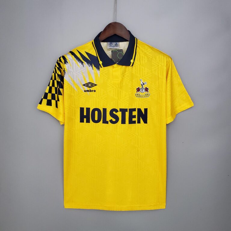 Retro Tottenham Hotspur 1992/93 Away Yellow Jersey
