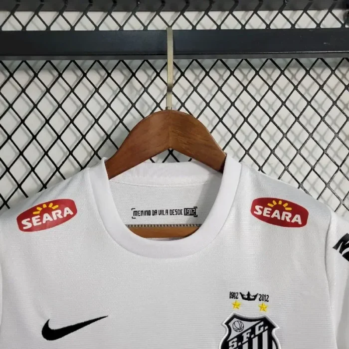 Santos 2011/12 Home Kids Retro Jersey And Shorts