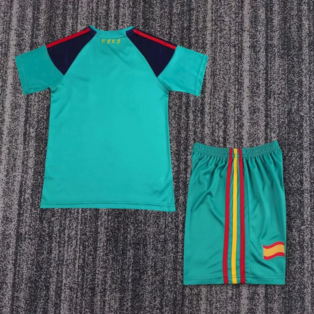Spain 2010 Green Goalkeeper uniform Retro Jersey And Shorts