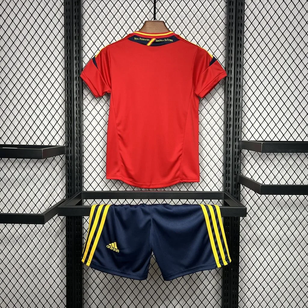 Spain 2012 Home Kids Retro Jersey And Shorts