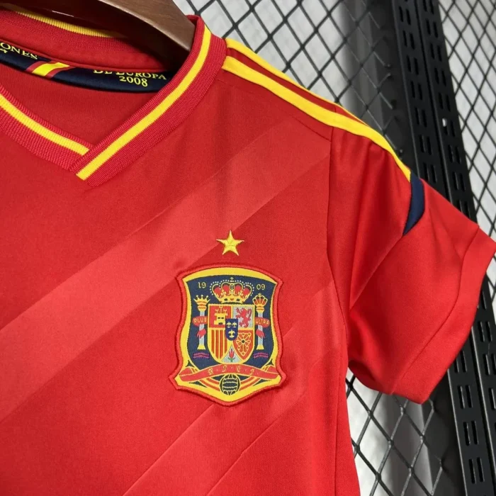 Spain 2012 Home Kids Retro Jersey And Shorts