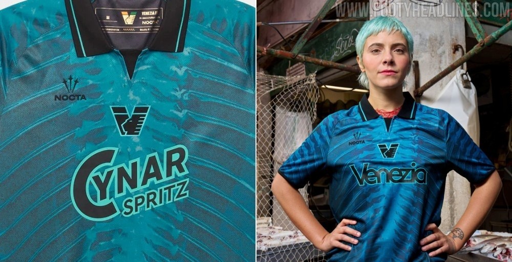 Venezia 26-27 fourth kit released, turquoise Nocta Fish Bones shirt