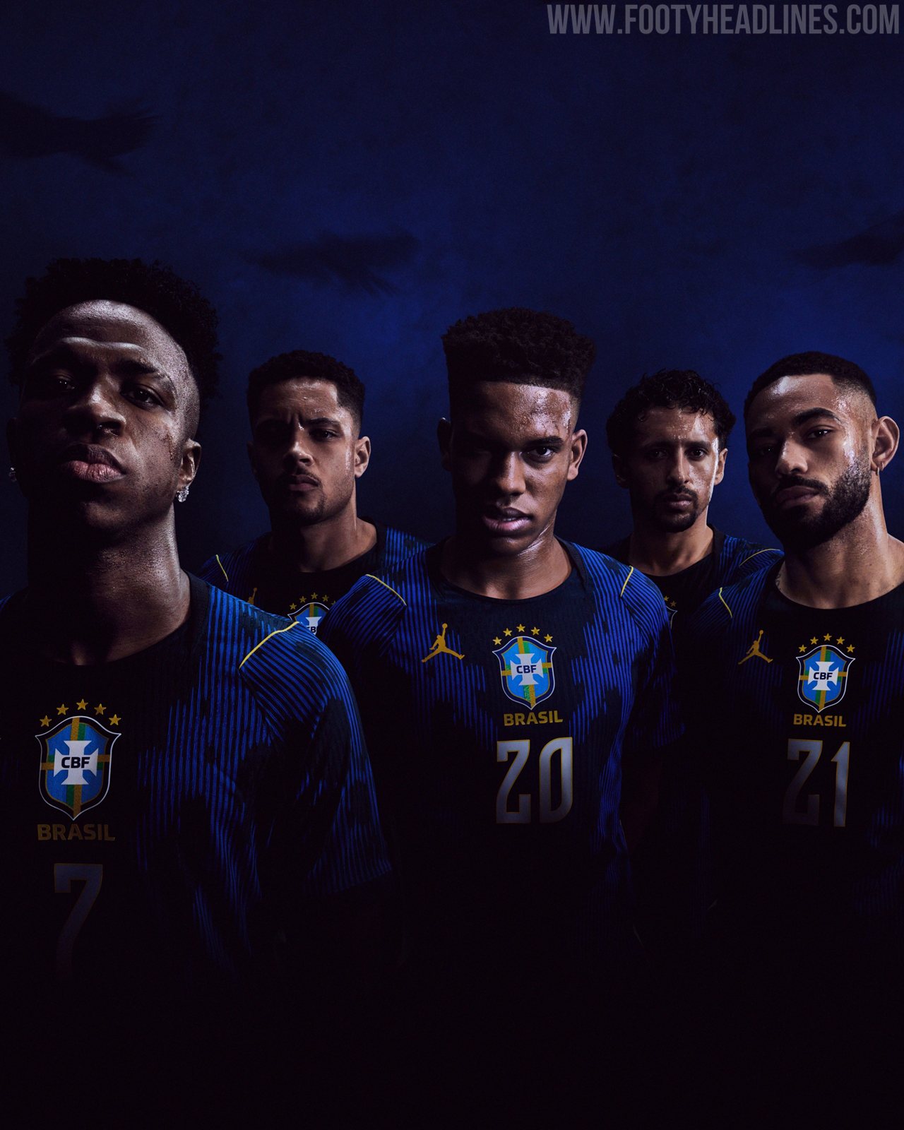 Brazil 2026 World Cup away kit by Jordan Brand in royal blue, the marquee shirt of the week