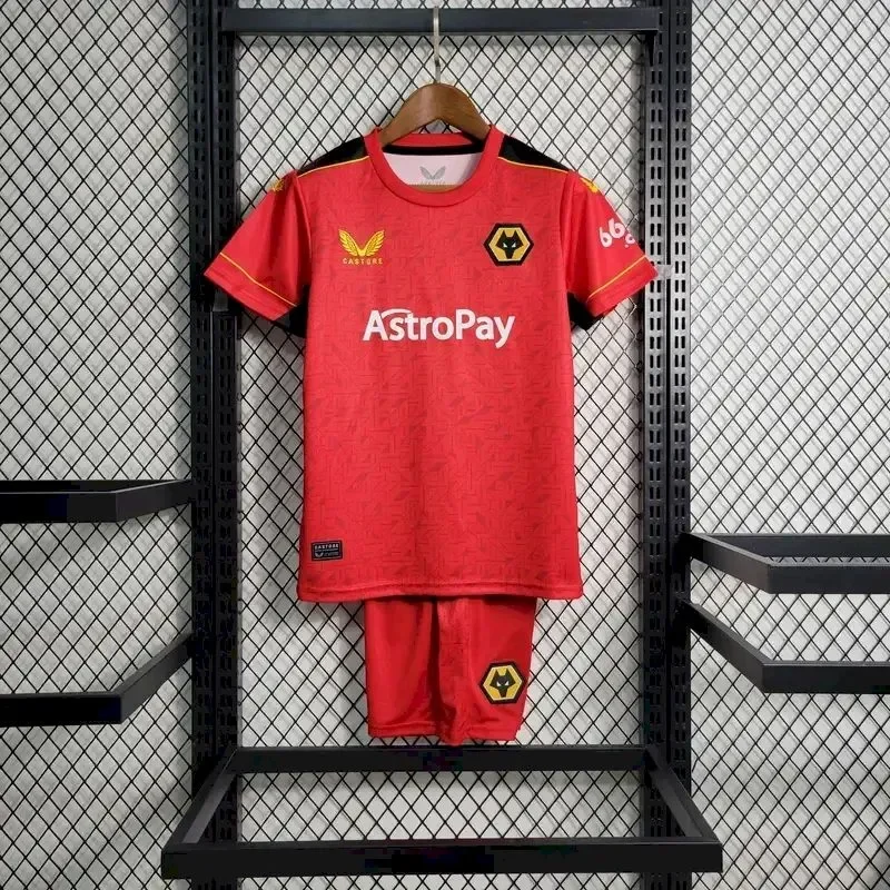 Wolves 2023/24 Away Kids Kit