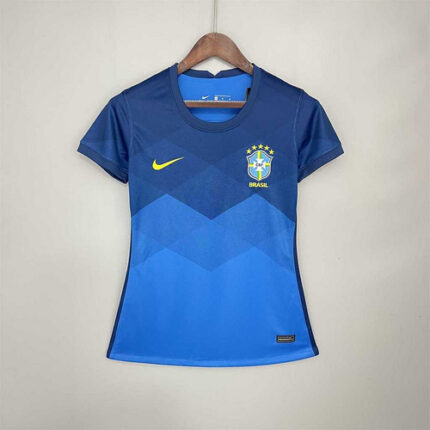 Womens Brazil 2021 Away Retro Style Jersey