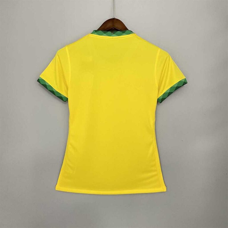 Womens Brazil 2021 Home Retro Style Jersey