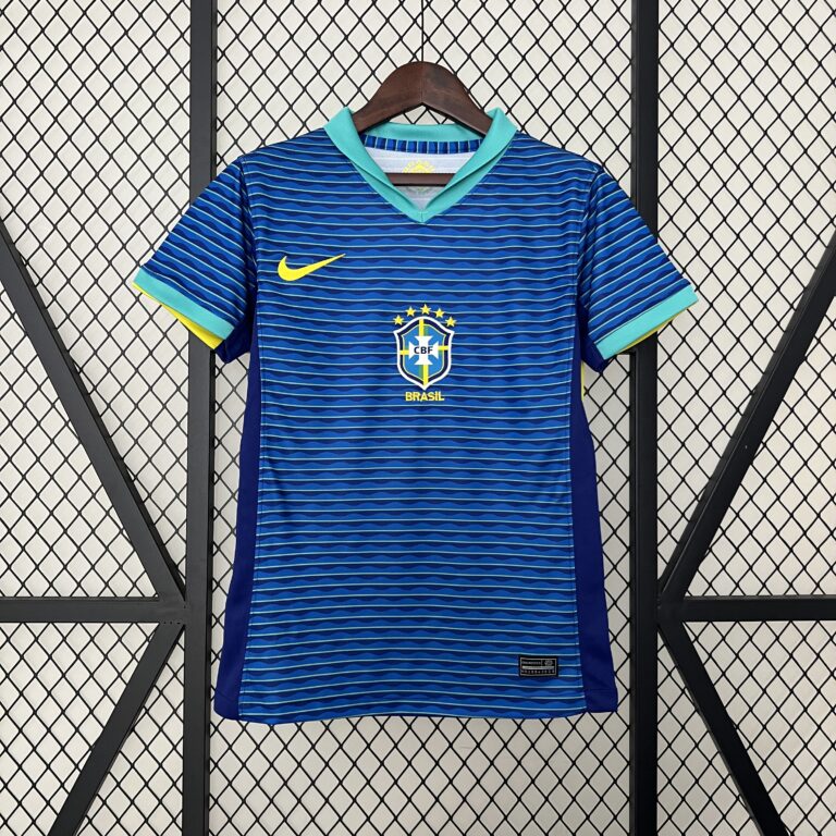 Womens Brazil 2024 Away blue Jersey