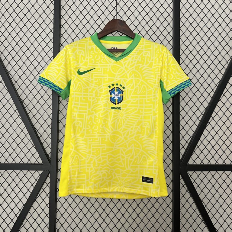 Womens Brazil 2024 Home yellow Jersey