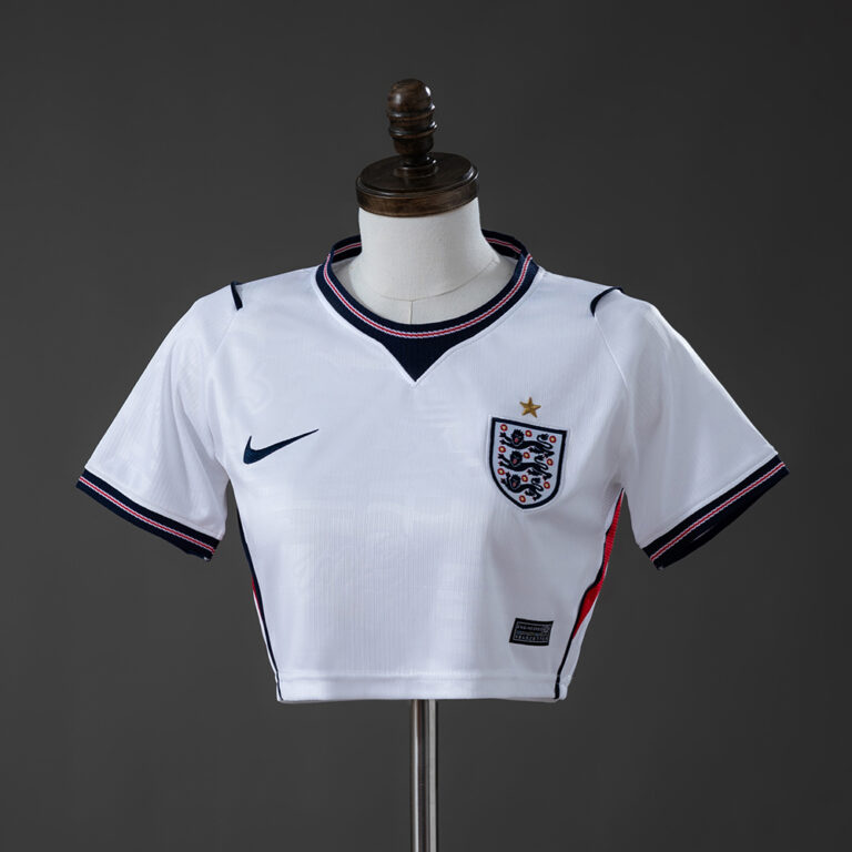 Womens England 2026 World Cup Home Crop Top Style Jersey