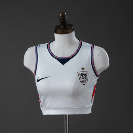 Womens England 2026 World Cup Home Crop Top Style Training Vest