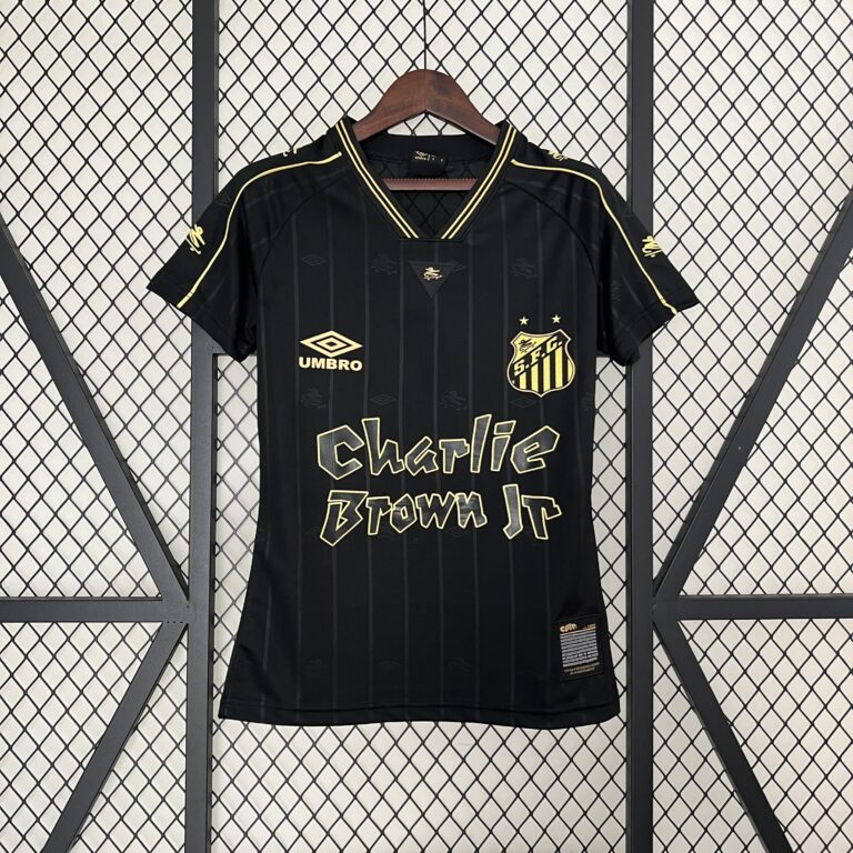 Womens Santos 2025/26 Special Edition Black Retro Style Jersey